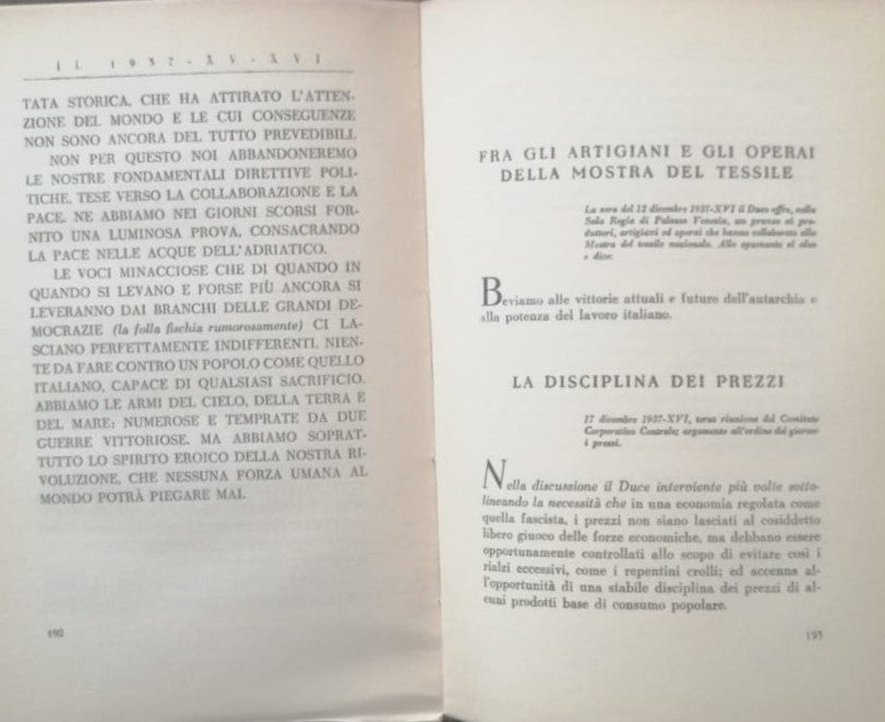 DISCURSOS Y ESCRITOS DE MUSSOLINI