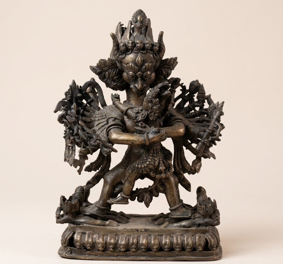 Senza Titolo (divinita' buddismo tibetano)- Scultura in bronzo - Artista sconosciuto