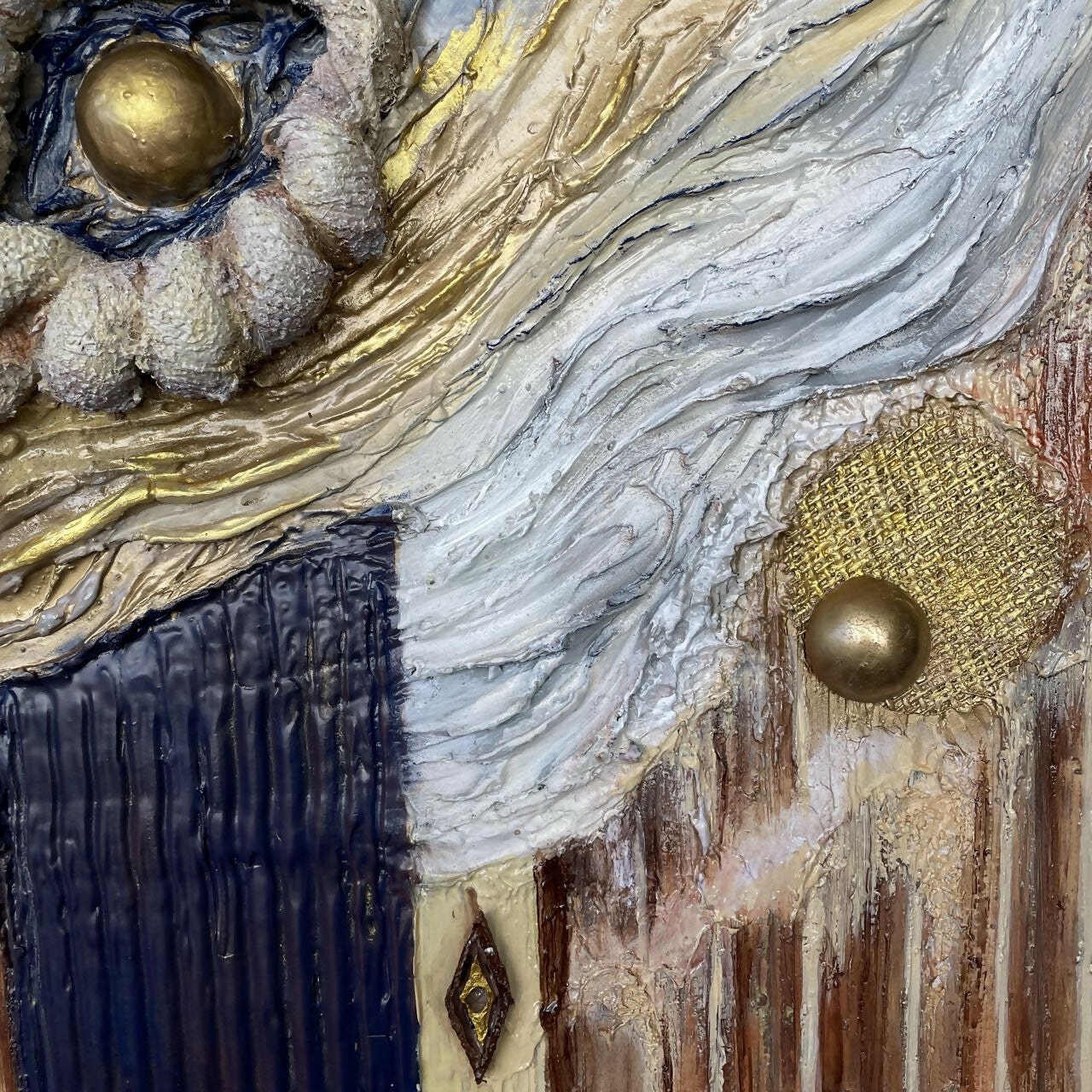 Liliia Kaluzhyna - Arte murale Japandi blu oro