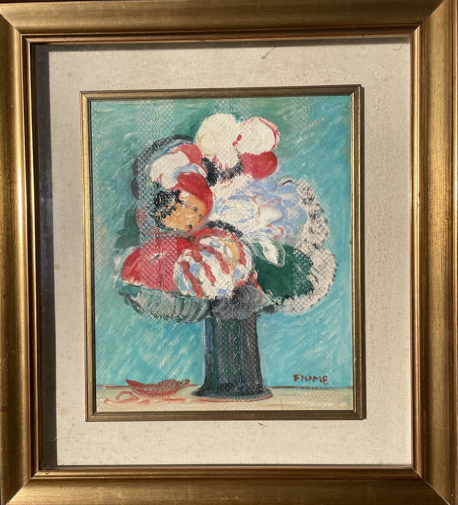 Senza titolo (vaso di fiori) – Olio – Salvatore Fiume