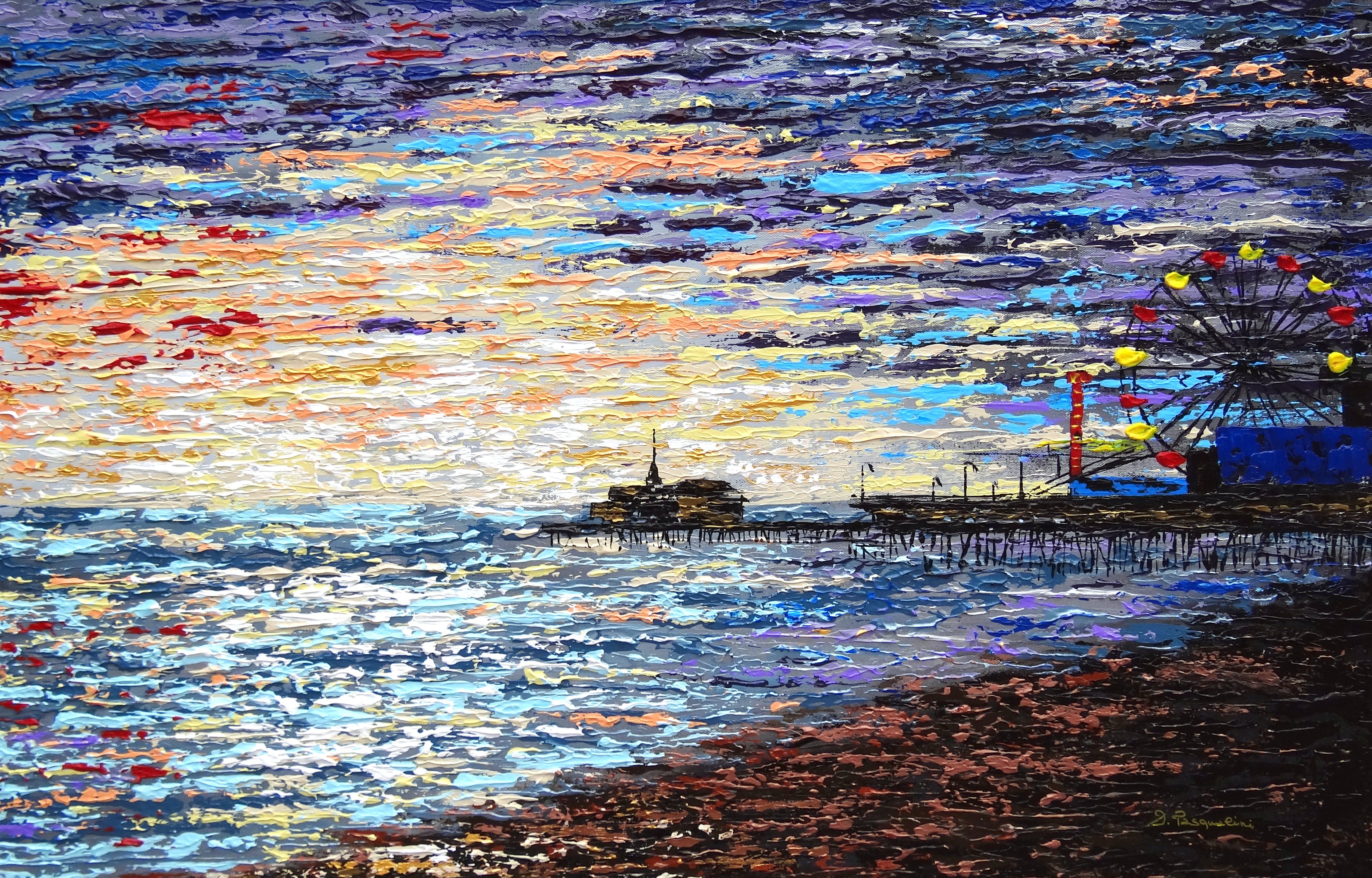 Pasqualini Daniela - Atardecer en el muelle de Santa Mónica
