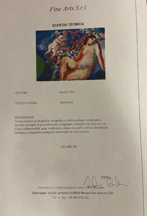 Sandro Chia - Rostros - Maternidad