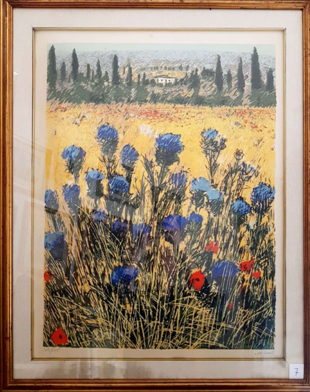 Michele Cascella - Campo de flores