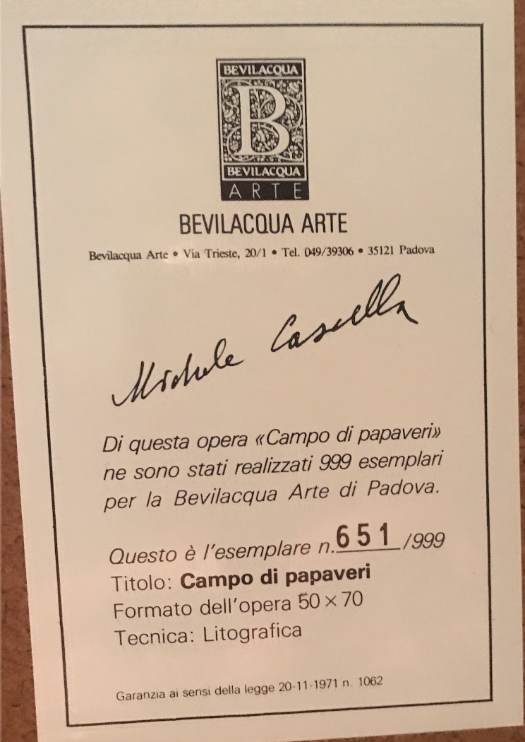 Michele Cascella - Campo de amapolas