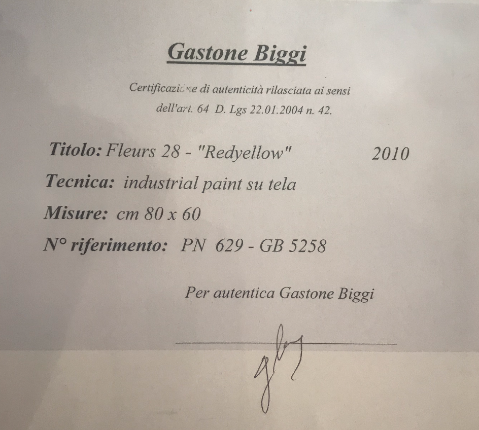 Gastone Biggi - Fleurs 28 "Redyellow"