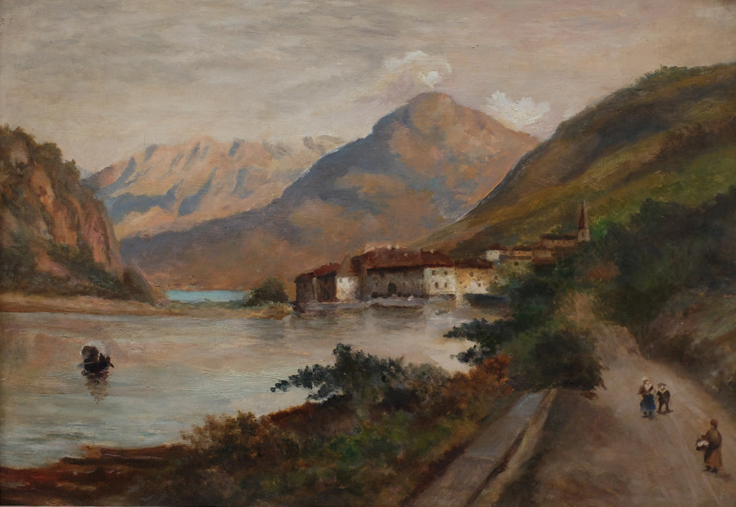 Silvio Poma - Vista del lago Lecco inferior