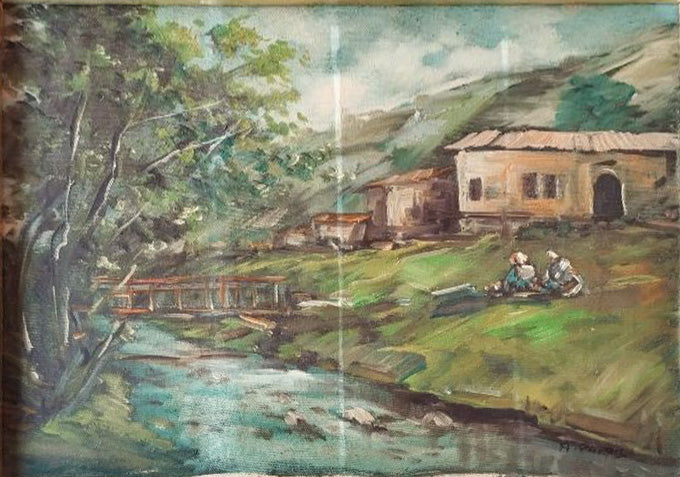 A. Parisi - Río que corre junto a la ciudad