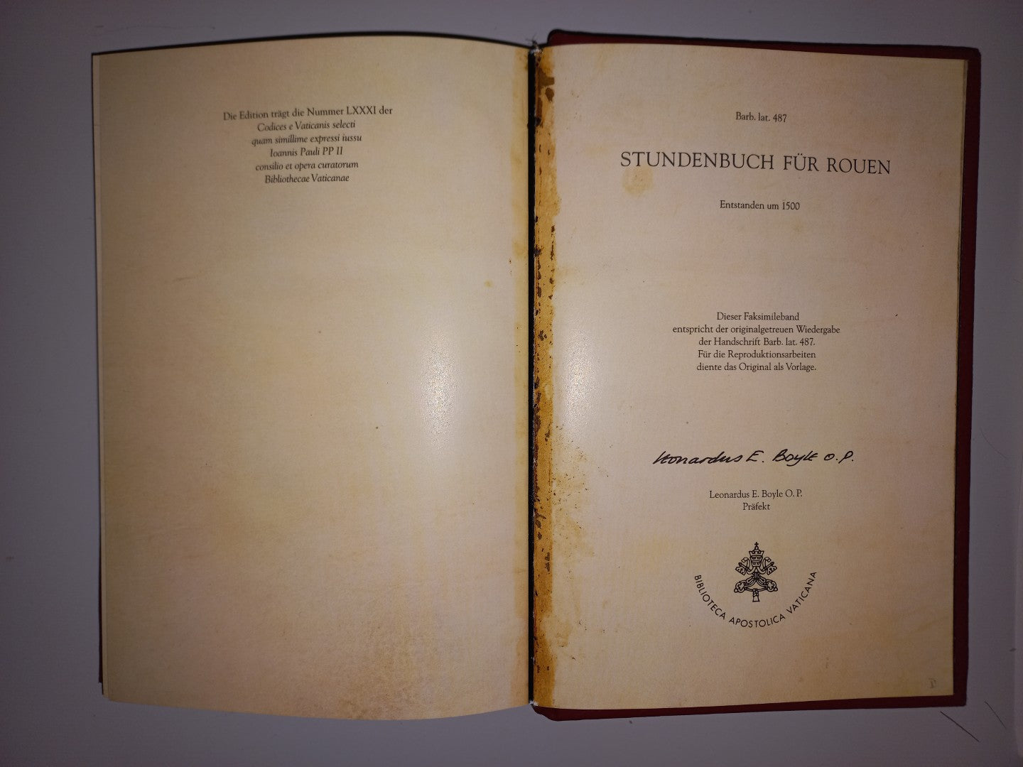 Studentbuch Fur Rouen Cod. Barb. Lat. 487 - Scrinium