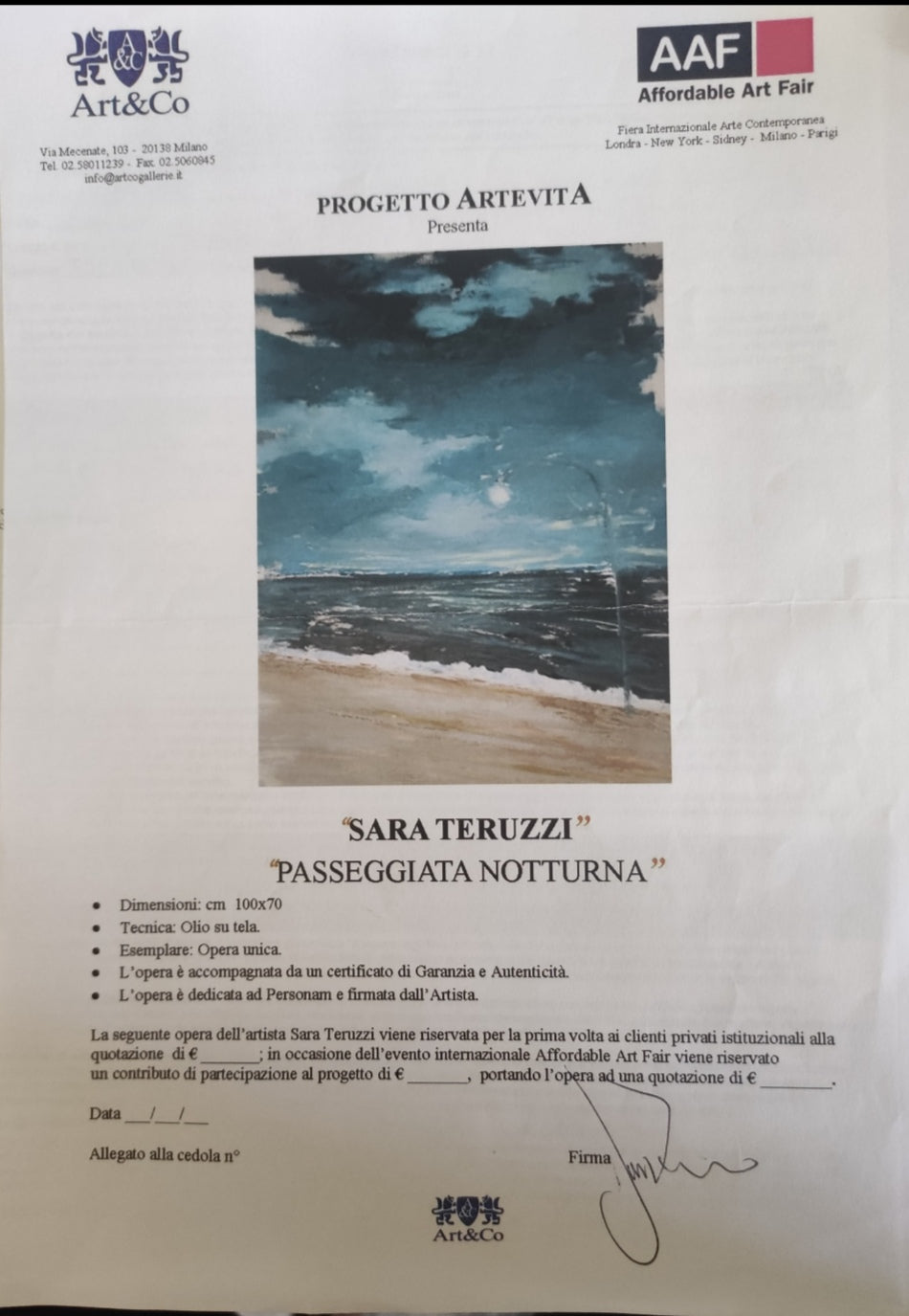 PASSEGGIATA NOTTURNA - SARA TERUZZI