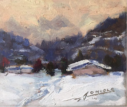 Bruno Toniolo - Winter Landscape of the Upper Susa Valley