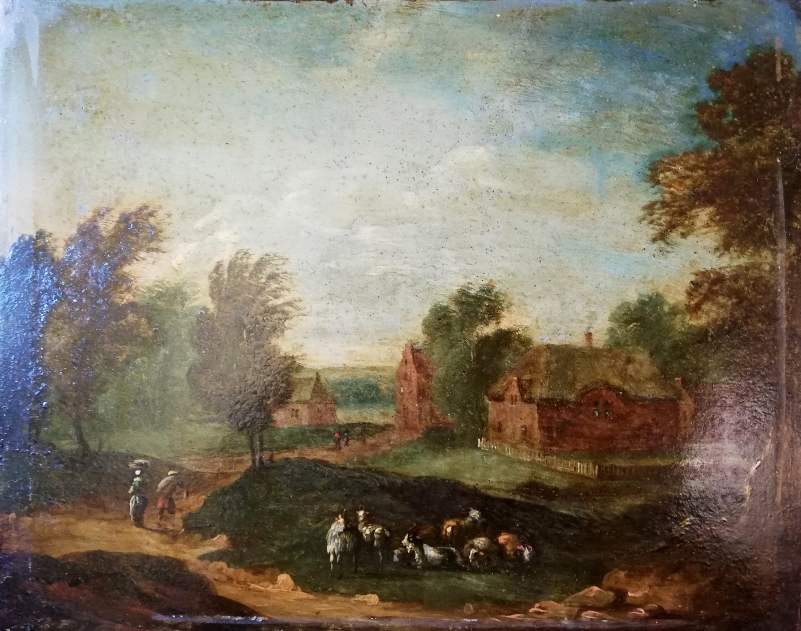 Attributed to Thèobald Michau - Flock in the Village