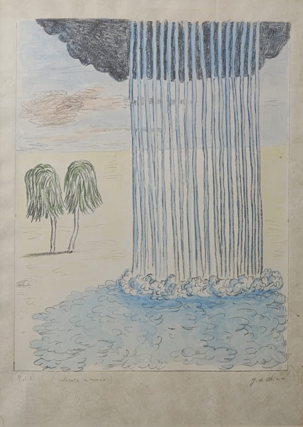 Giorgio De Chirico - Lluvia en el desierto