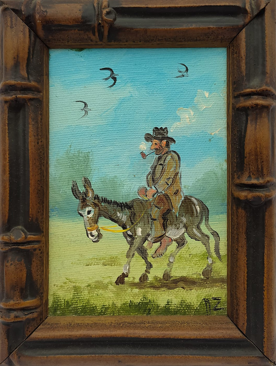 Nino Zagni - Hombre montado en burro