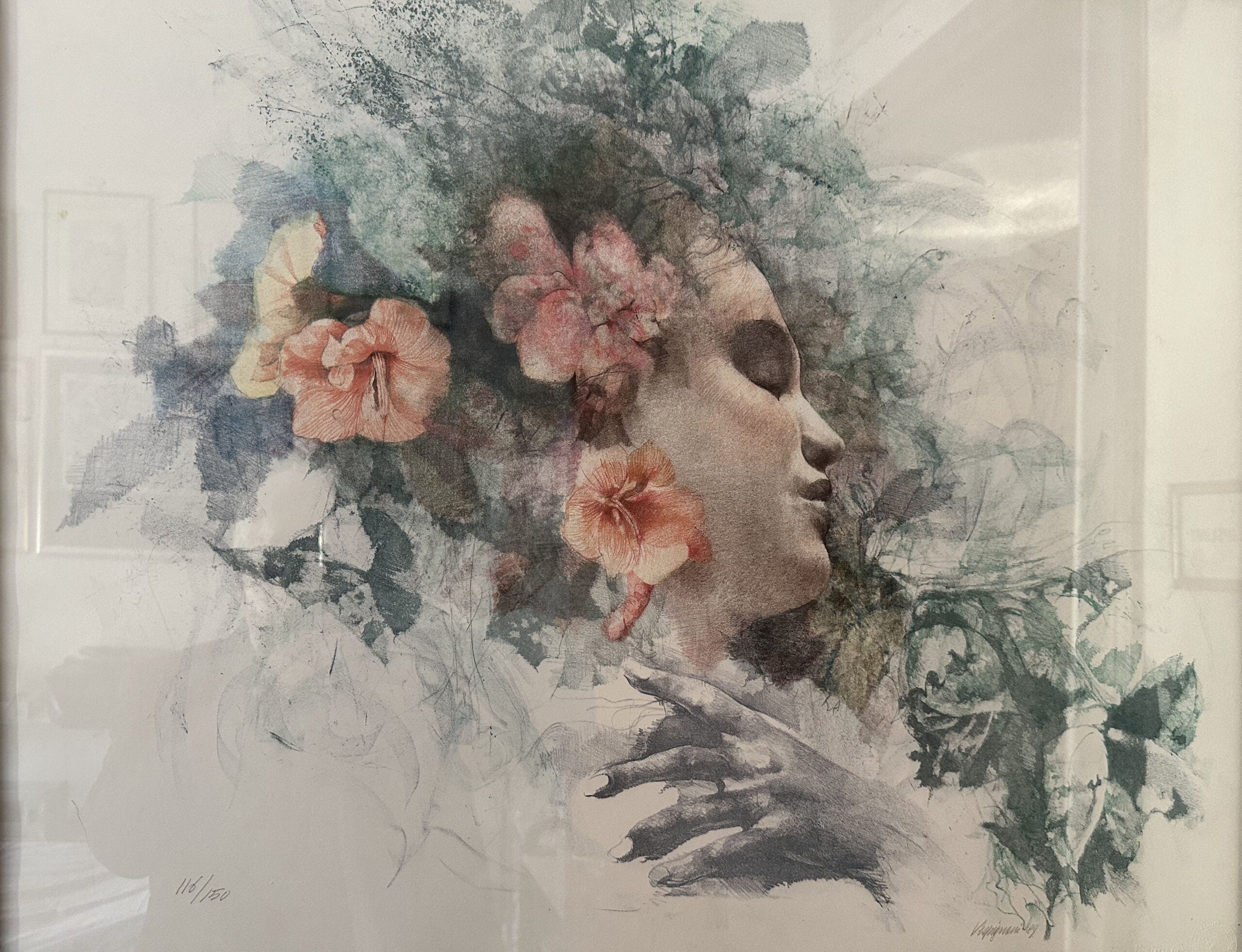 Renzo Vespignani - Vase of a Woman with Flowers