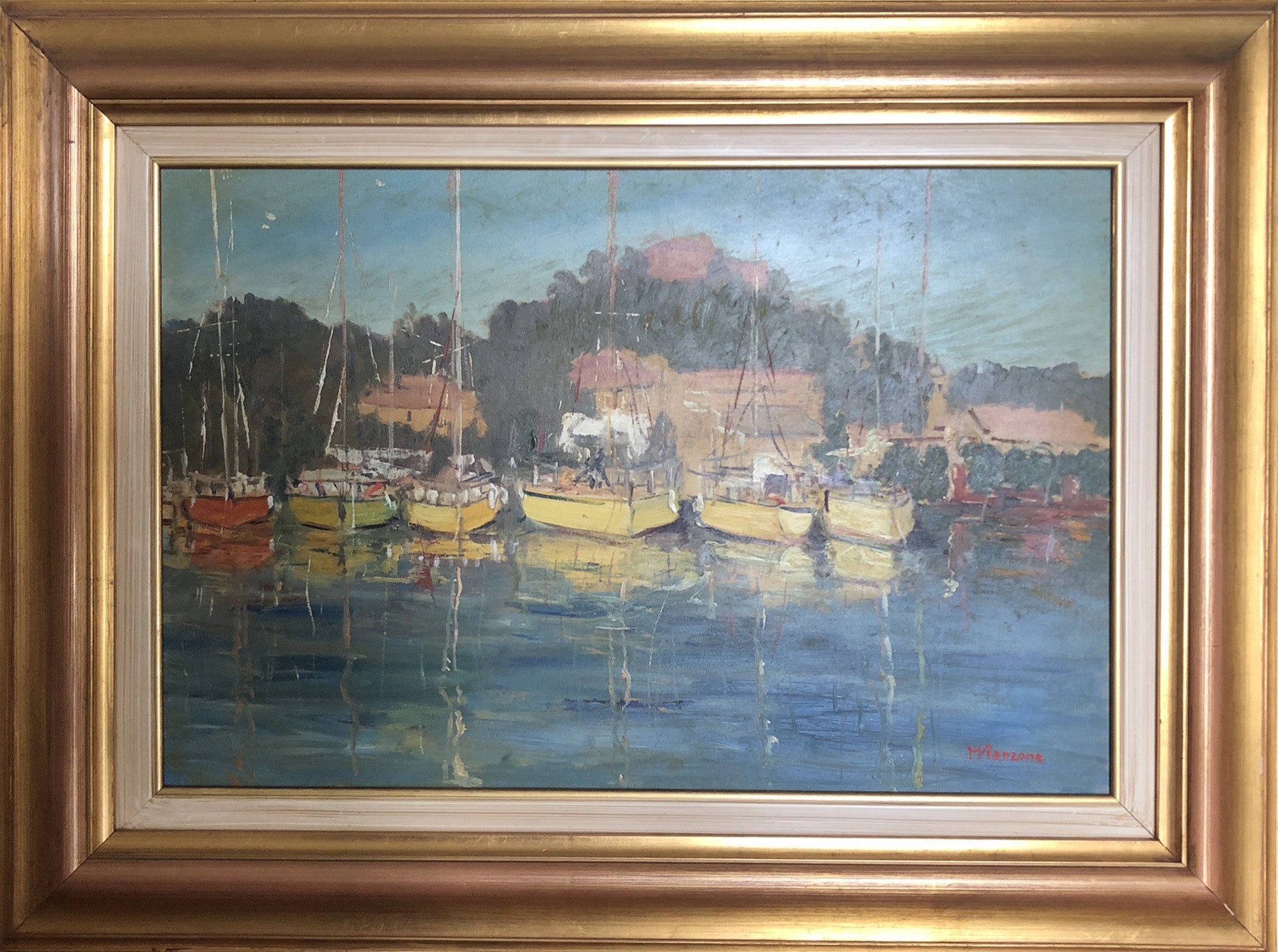 Mario Vianzone -Les porquerolles, The port