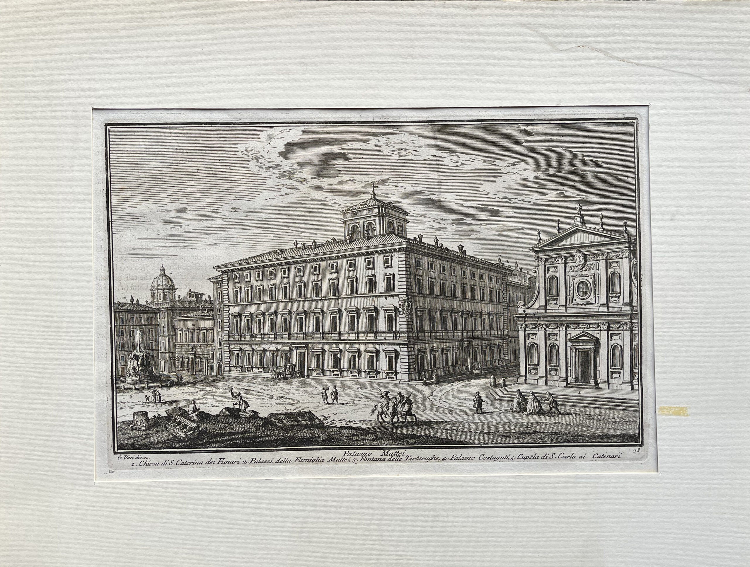 Giuseppe Vasi - Palazzo Mattei in Rome