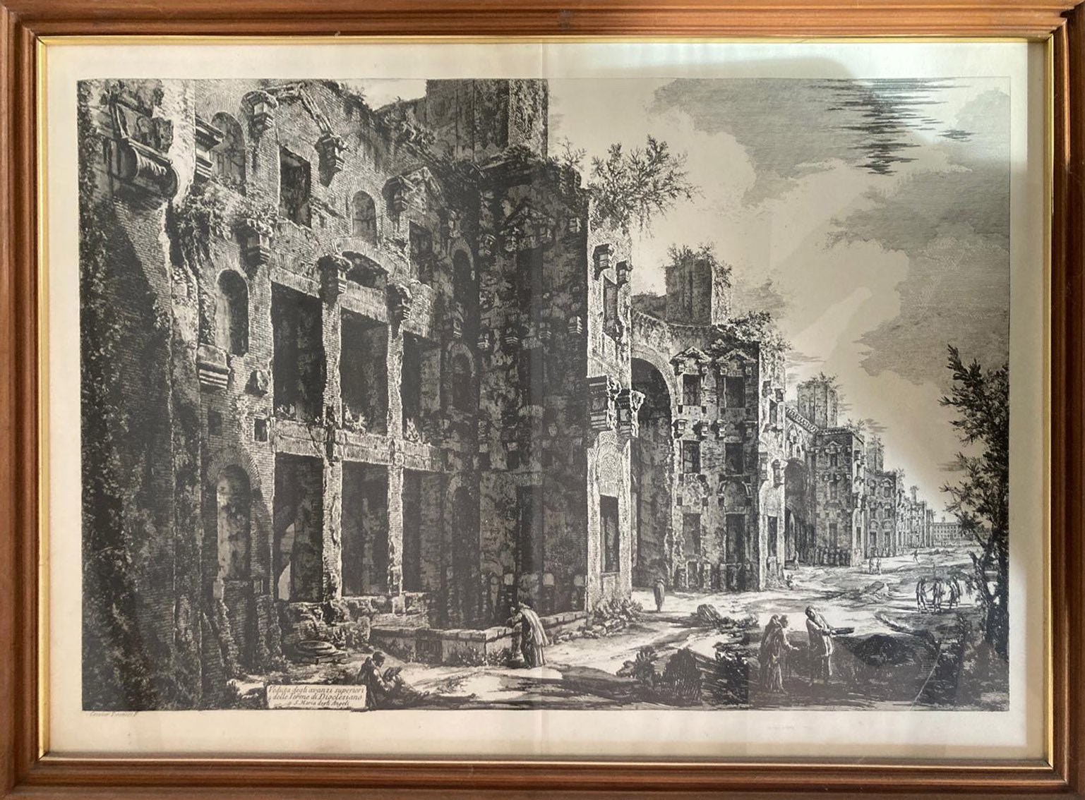 Giovanni Battista Piranesi - Vista de los restos superiores de las Termas de Diocleciano