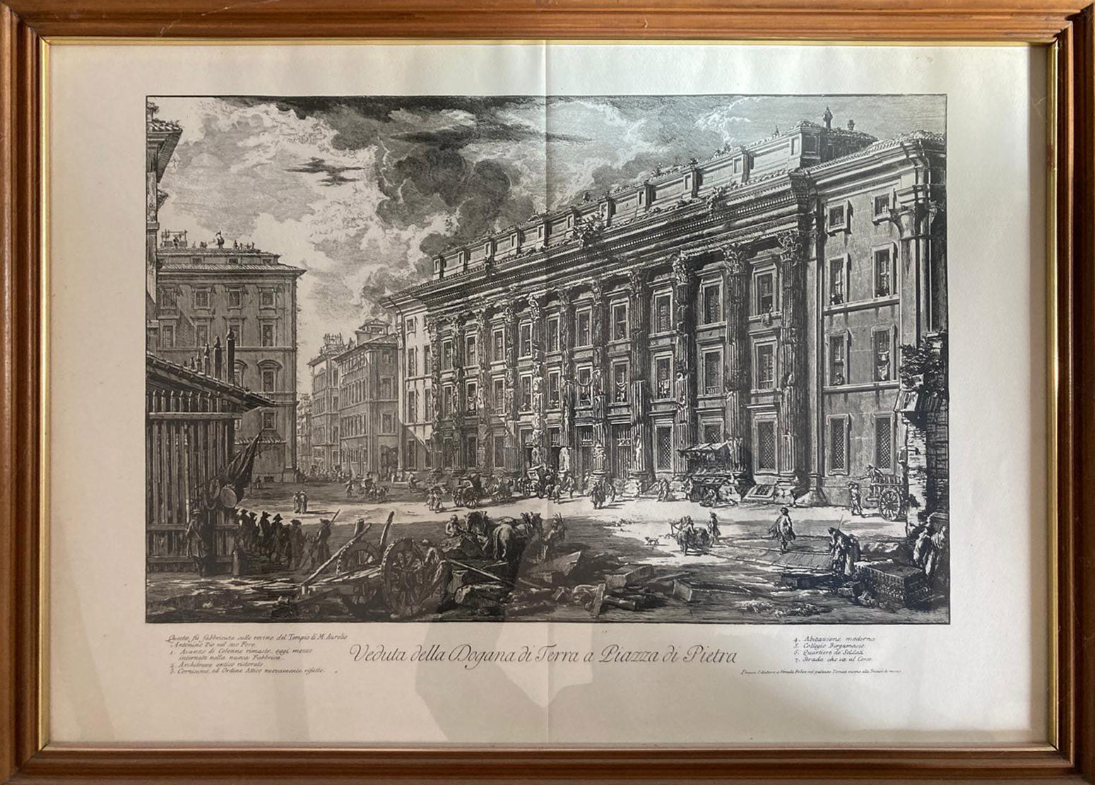 Giovanni Battista Piranesi - Vista de la Aduana Terrestre en Piazza di Pietra