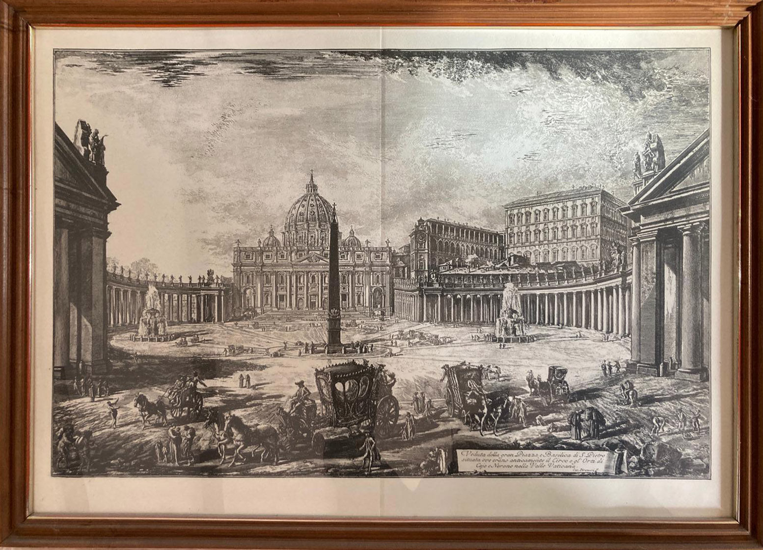 Giovanni Battista Piranesi - Vista de la Gran Plaza y la Basílica de San Pedro