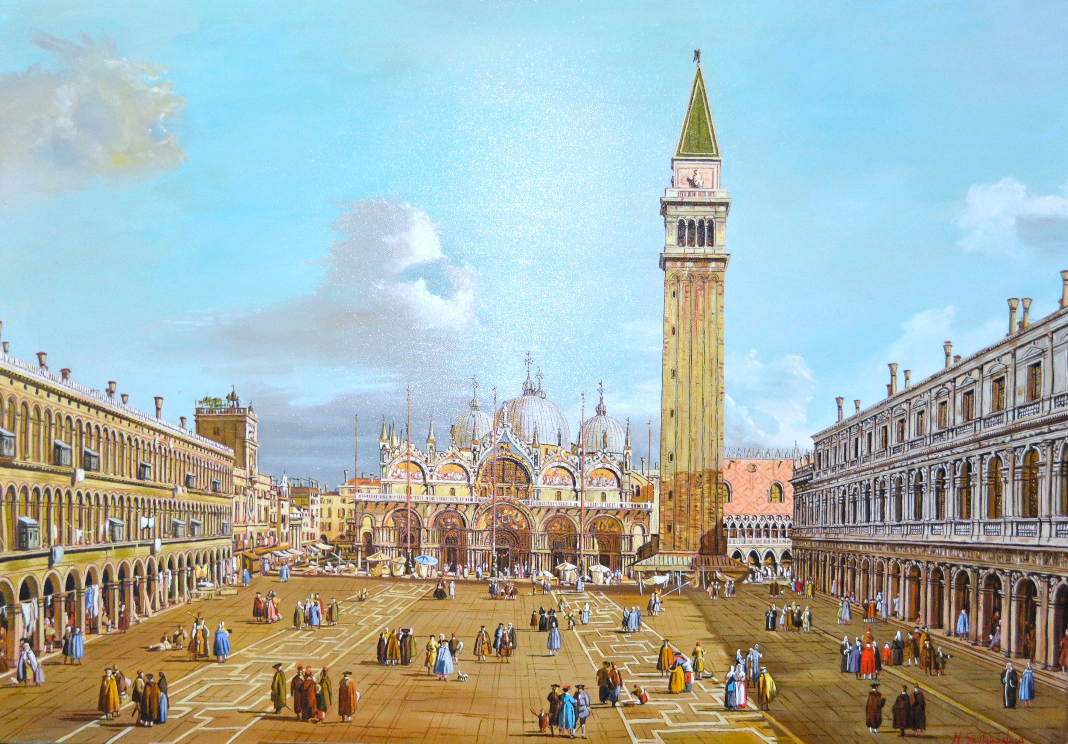 Michele Santonastaso - Venecia - Plaza de San Marcos - Homenaje a Canaletto