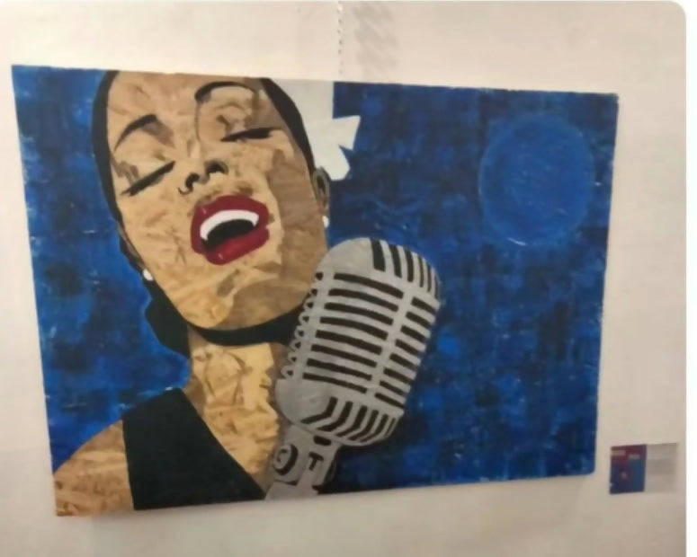 Billie Holiday, acrilico su legno di Lorenzo Ragno Celli