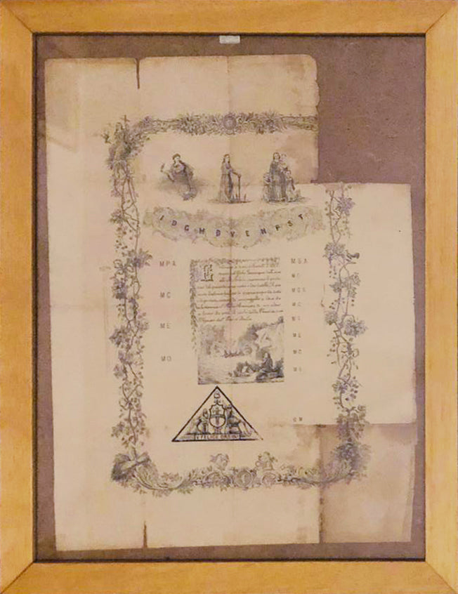 Documento antiguo - Proclamación de Orsini Felice