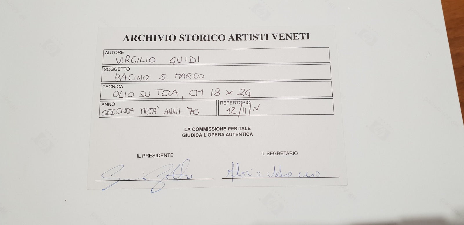 Virgilio Guidi - Bacino di San Marco