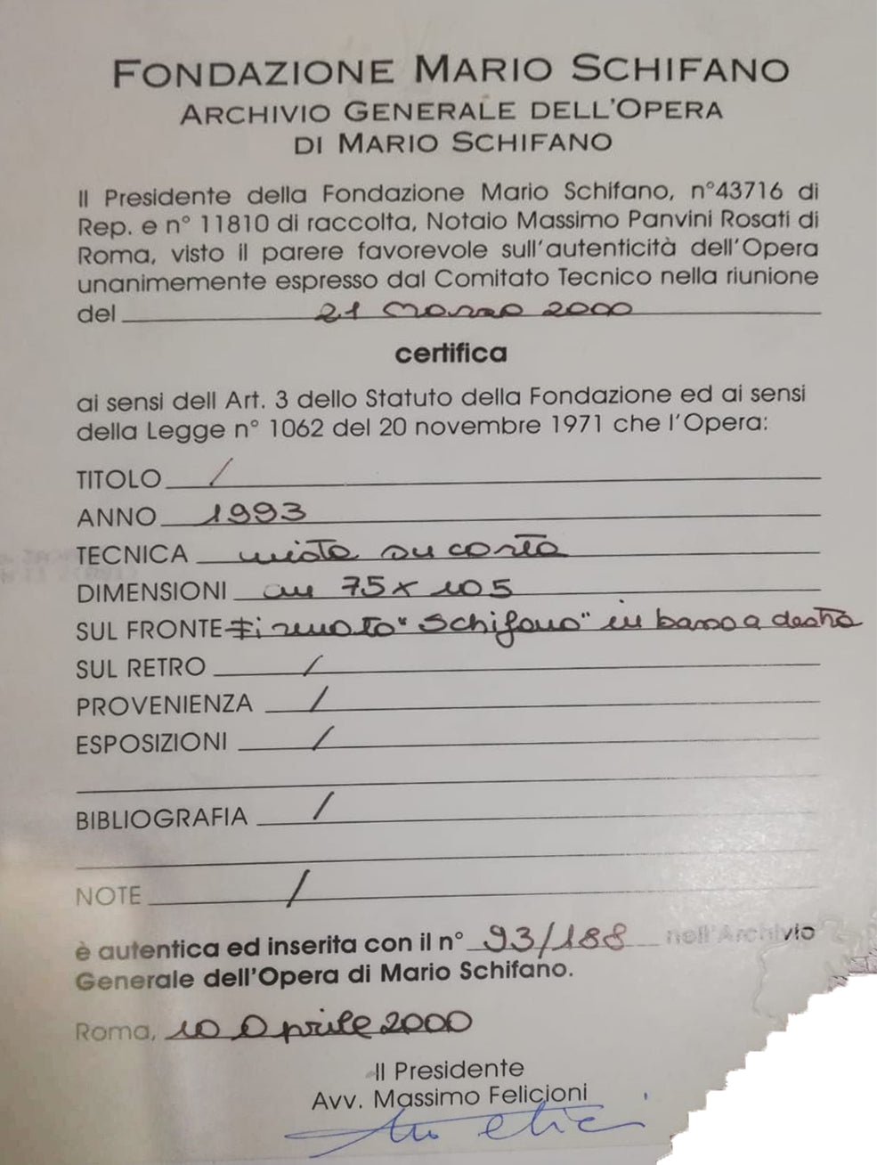 Mario Schifano - Farfalla
