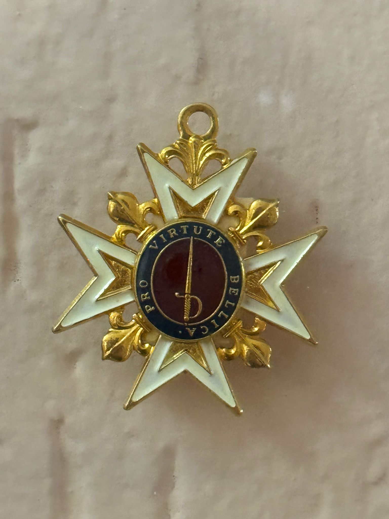 ORDEN DE LUIS XVI AL MÉRITO MILITAR, CRUZ DE CABALLERO, ANTIGUA MONARQUÍA