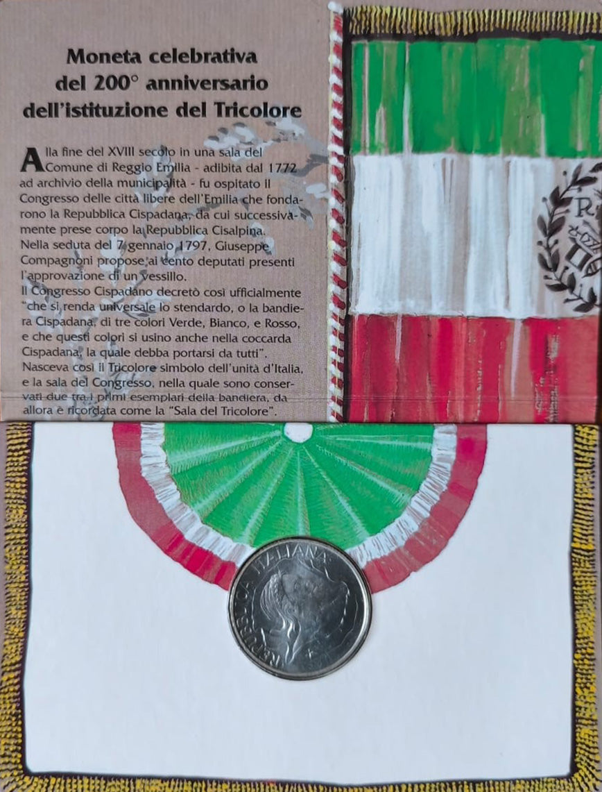 Moneda conmemorativa del 200 aniversario de la creación del Tricolor - Istituto Poligrafico e Zecca dello