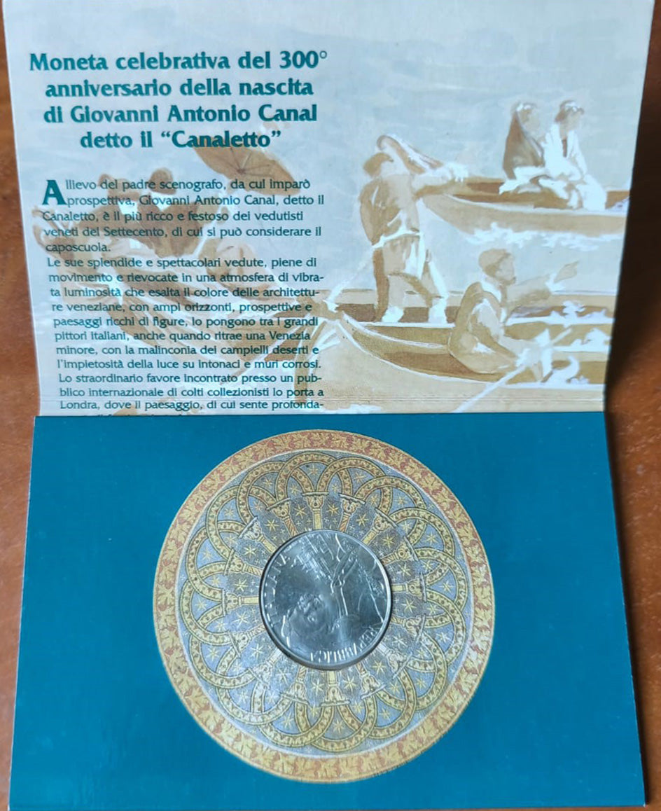 Moneda conmemorativa del 300 aniversario del nacimiento de Canaletto - Istituto Poligrafico Zecca dello Stato
