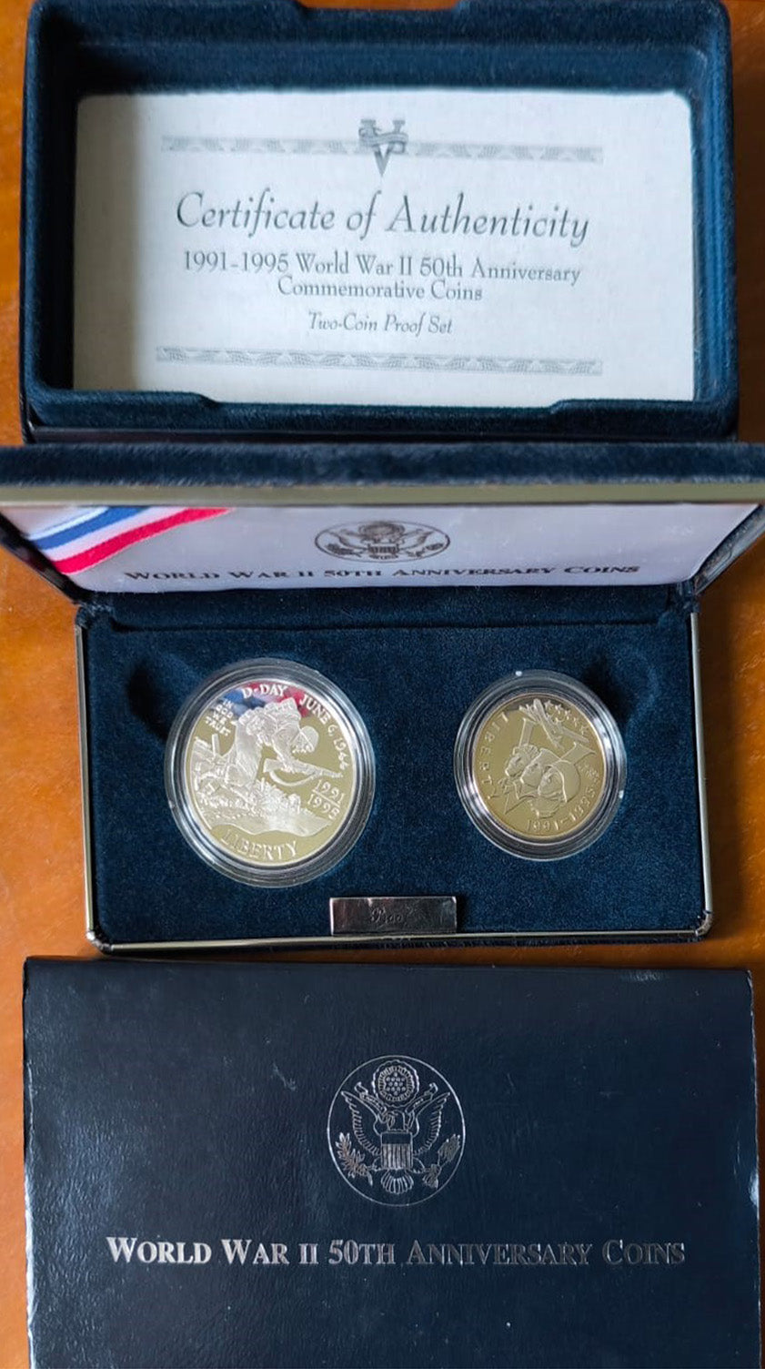 0) Moneda conmemorativa del 50.º aniversario de la Segunda Guerra Mundial - Casa de la Moneda de Estados Unidos