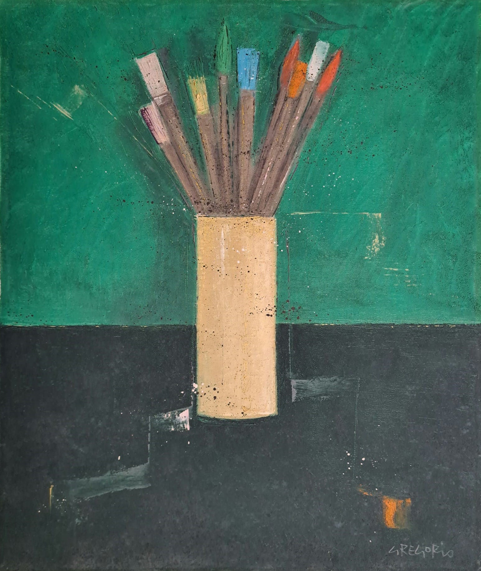Michele Gregorio - Vase with Brushes