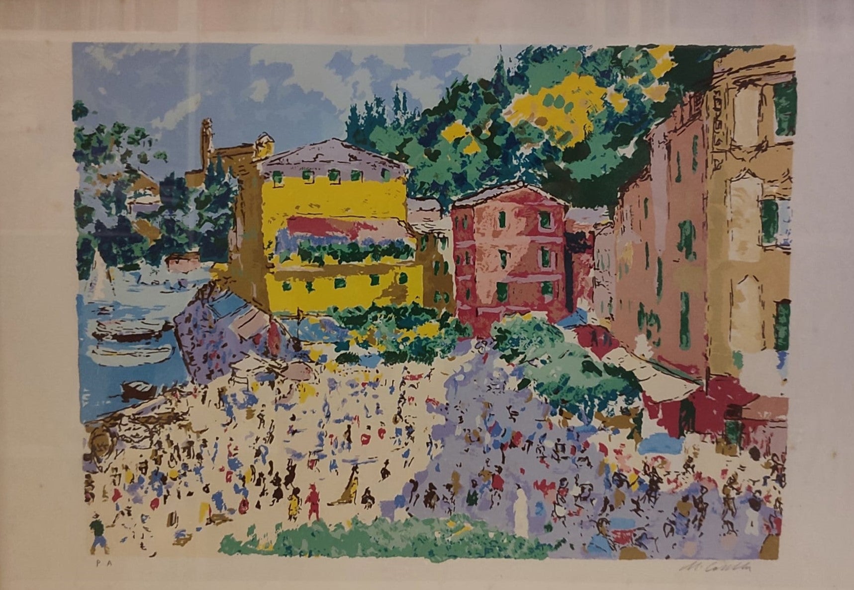 Michele Cascella - People in Portofino