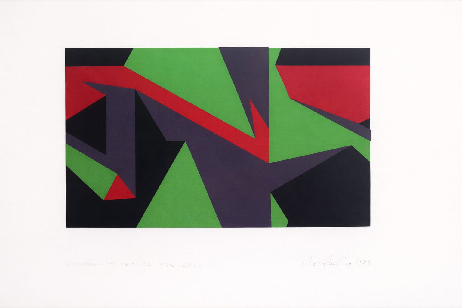 Sergio Lombardo - Toraidale Stochastic Painting LAB (green, magenta, black, gray)
