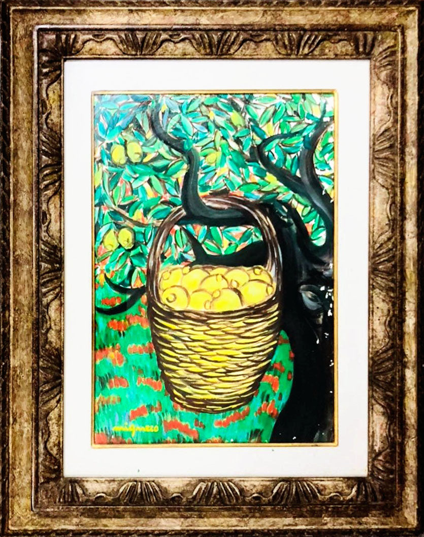 Giuseppe Migneco - Cesta de limones
