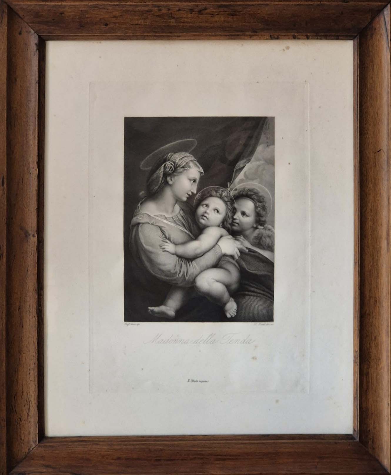 Madonna della tenda in incisione di Paolo Toschi