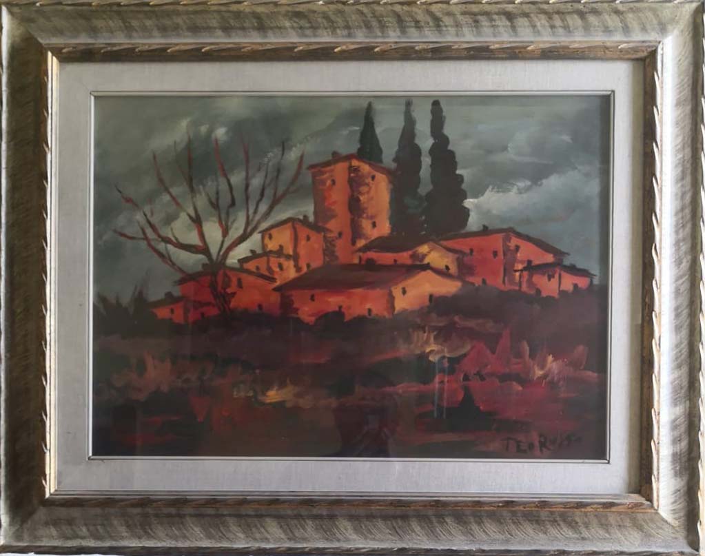 Paesaggio a olio su tela di Teo Russo