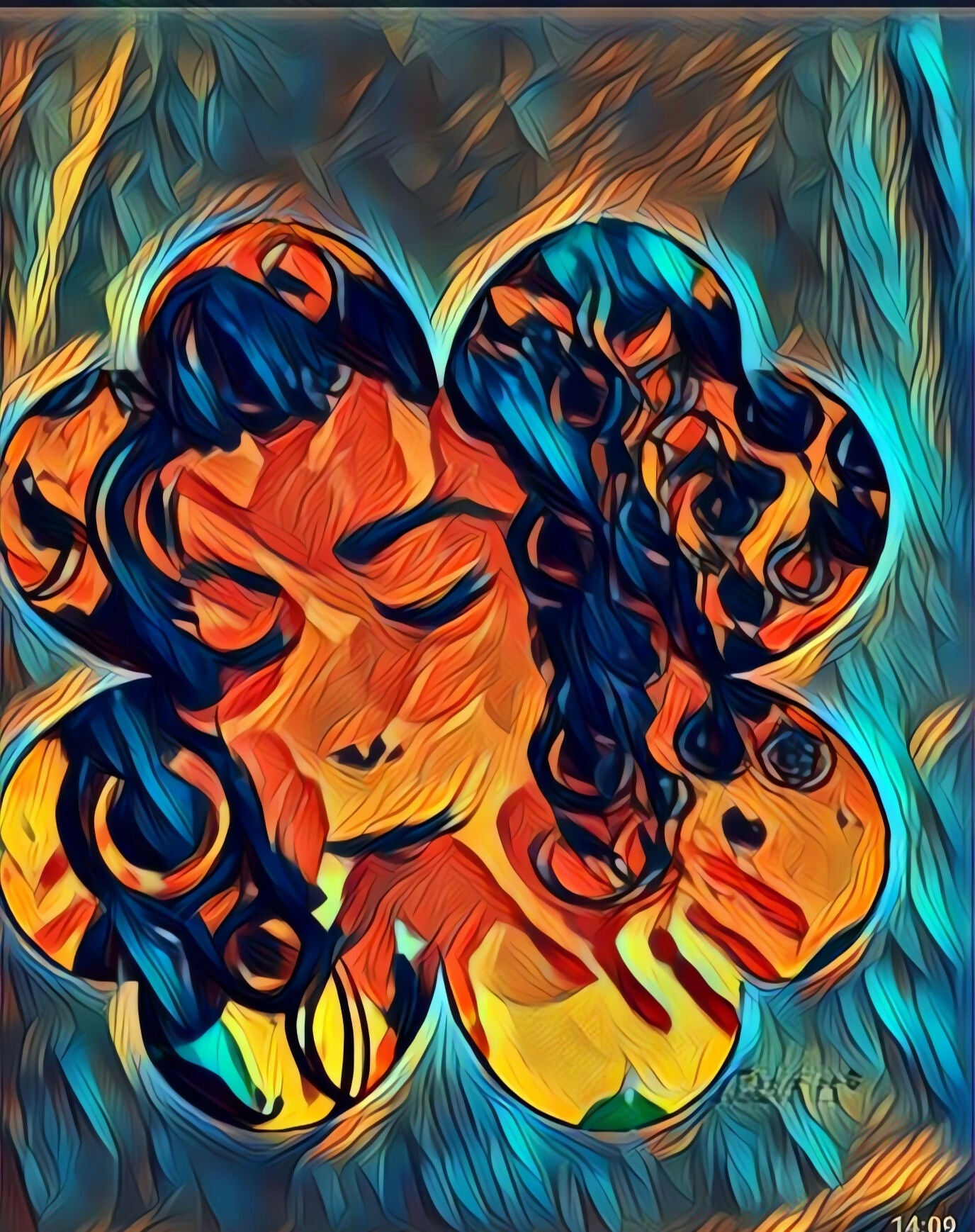 Meditare con i colori dell'energia, stampa digitale su tela di Katia Addamo