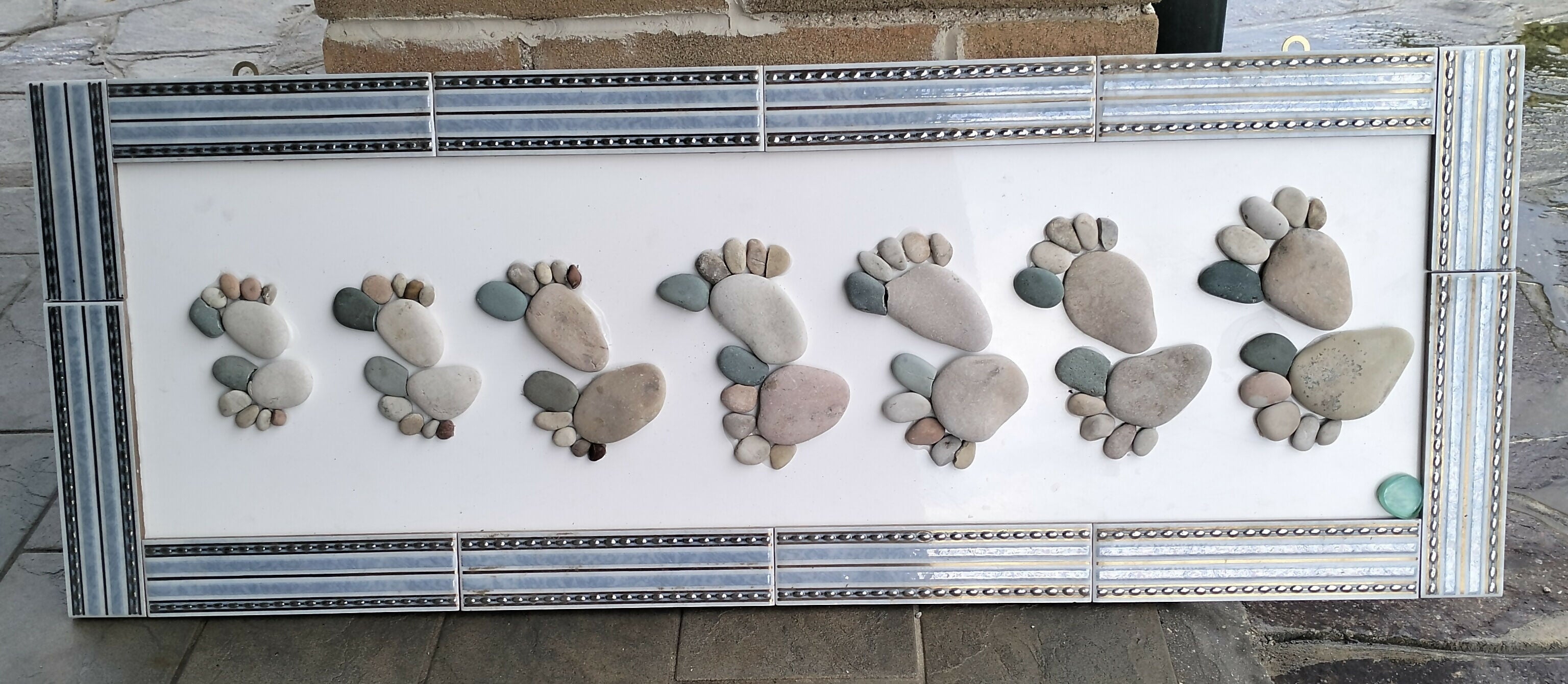 Roberto Rubiola - Mosaico di pietre del mare e ceramica
