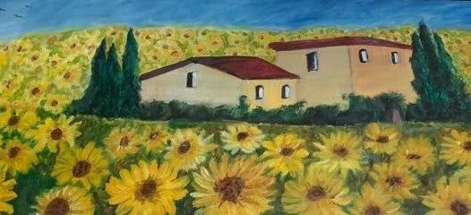 ANNA MARIA ZUCCARDI MERLI - HOUSE AMONG THE SUNFLOWERS