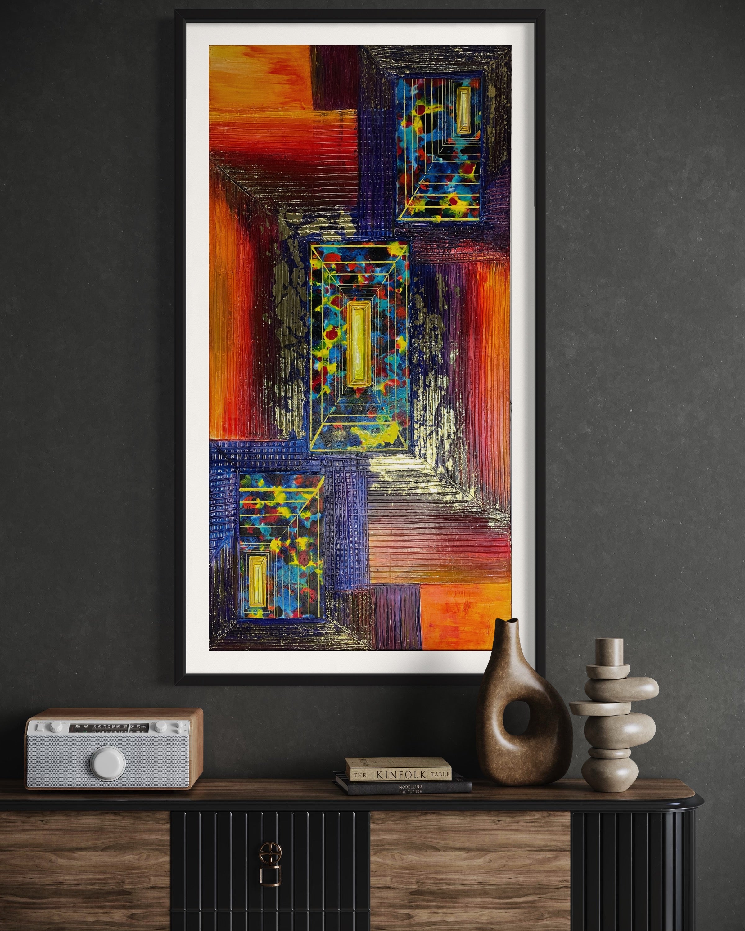Decoración de pared con textura abstracta