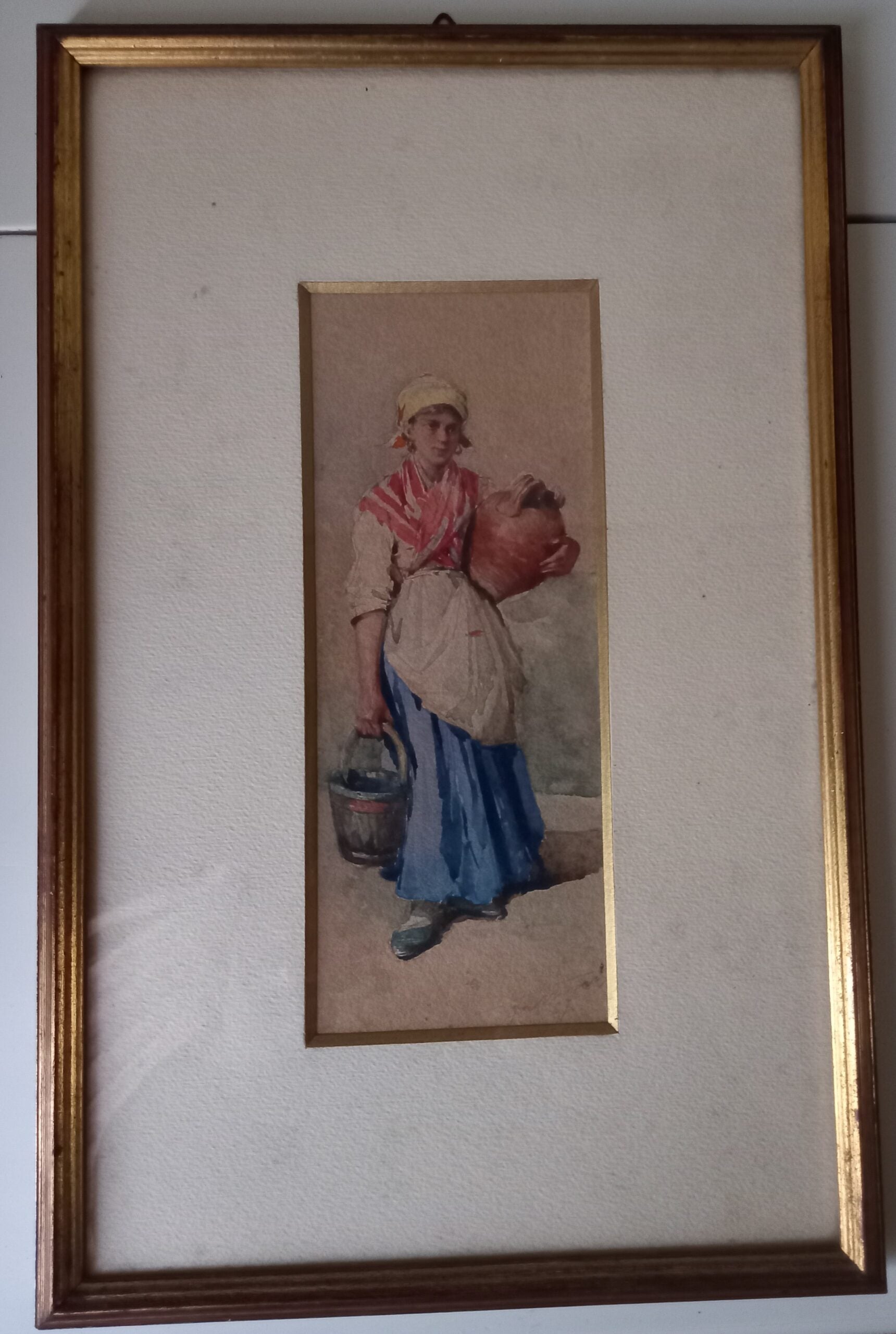 Mujer con ánfora - Artista anónimo