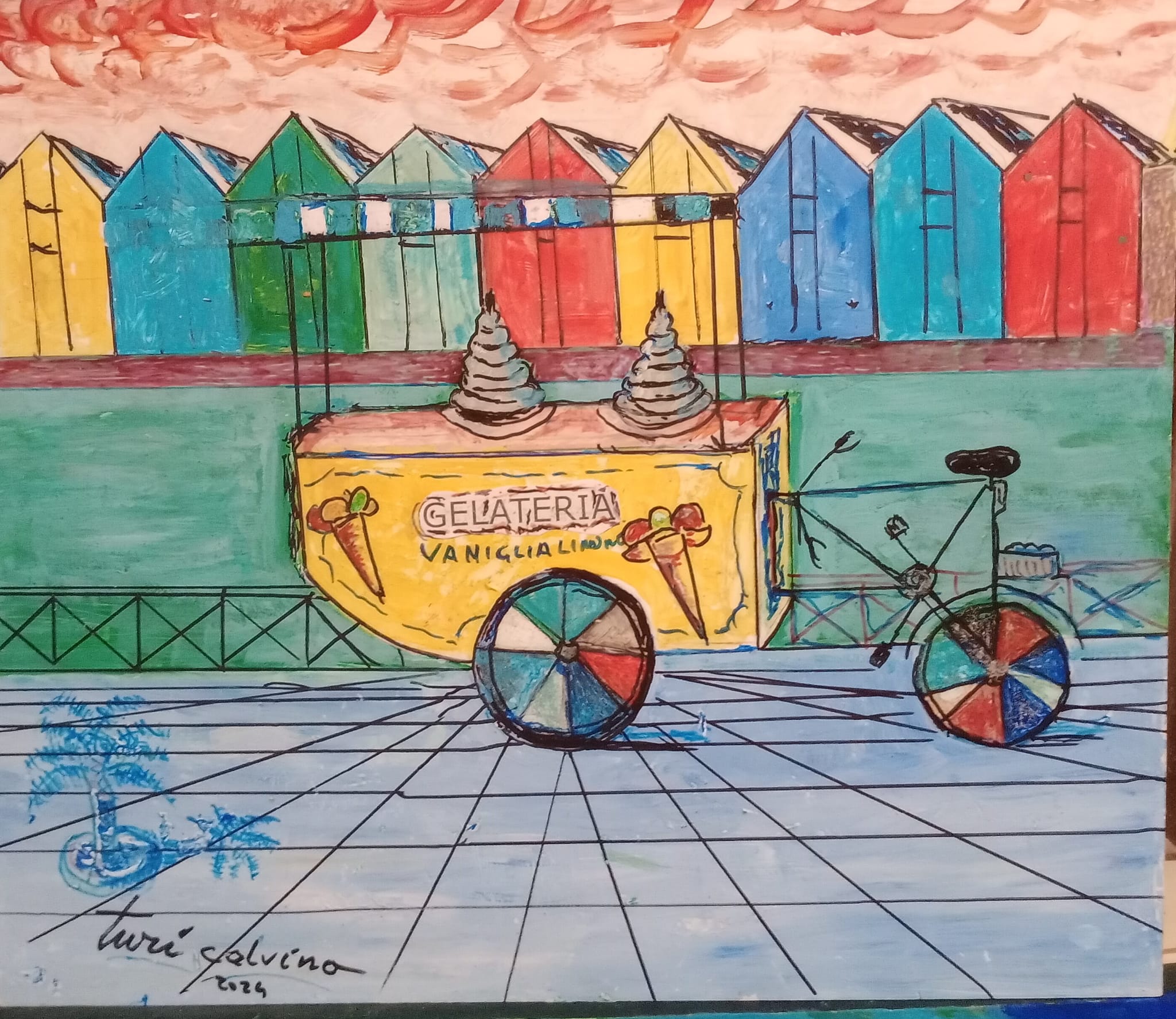 Old street ice cream vendor