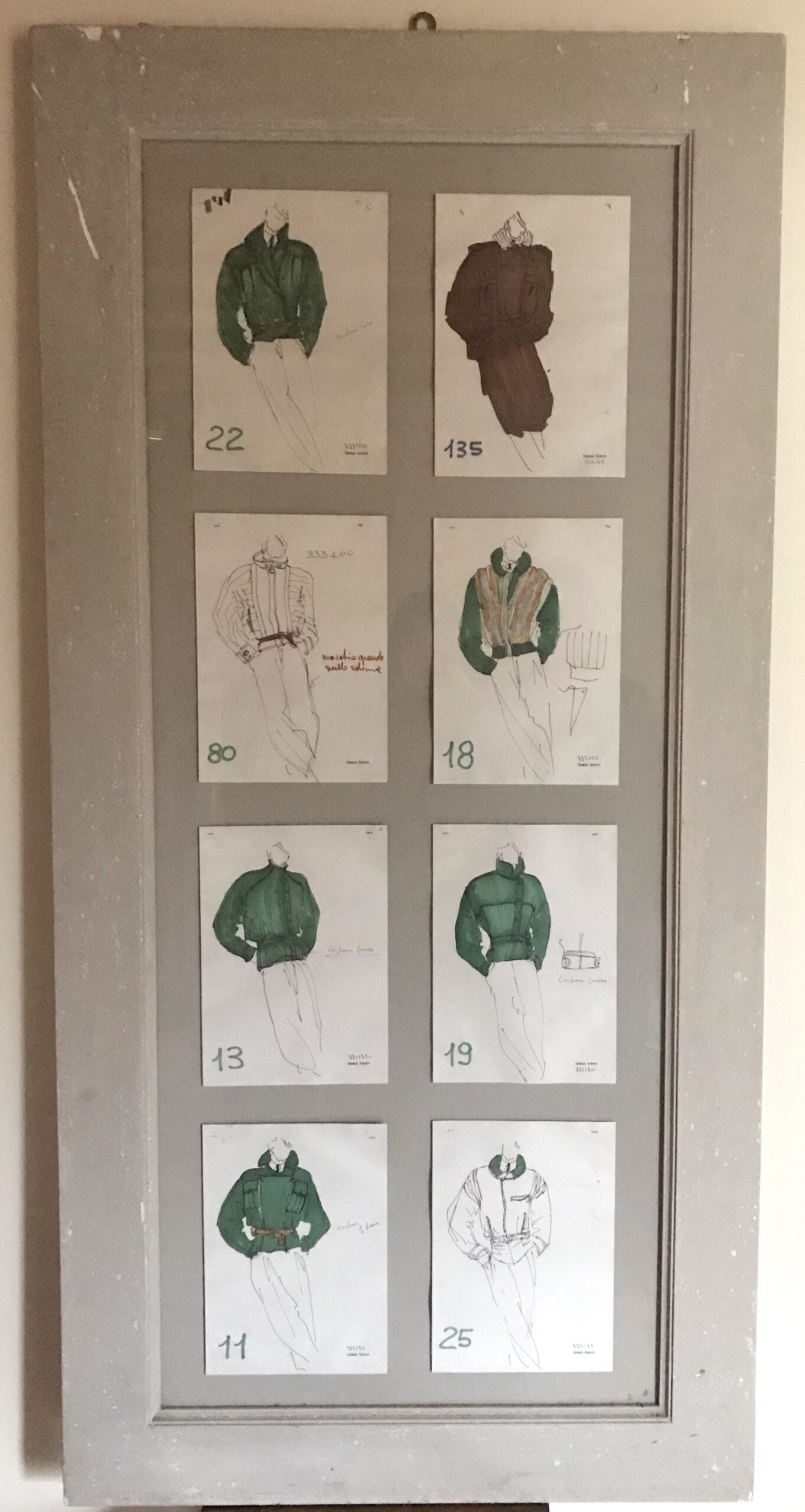 Giorgio Armani - Primi disegni originali della collezione storica