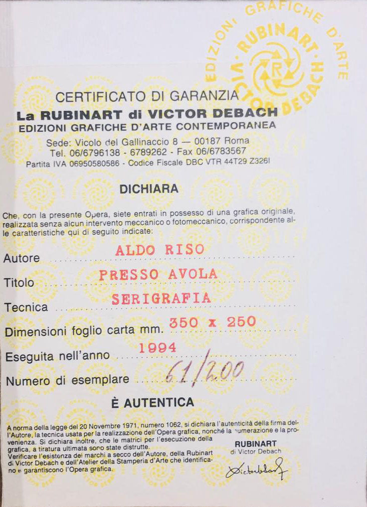 Aldo Riso - Presso Avola