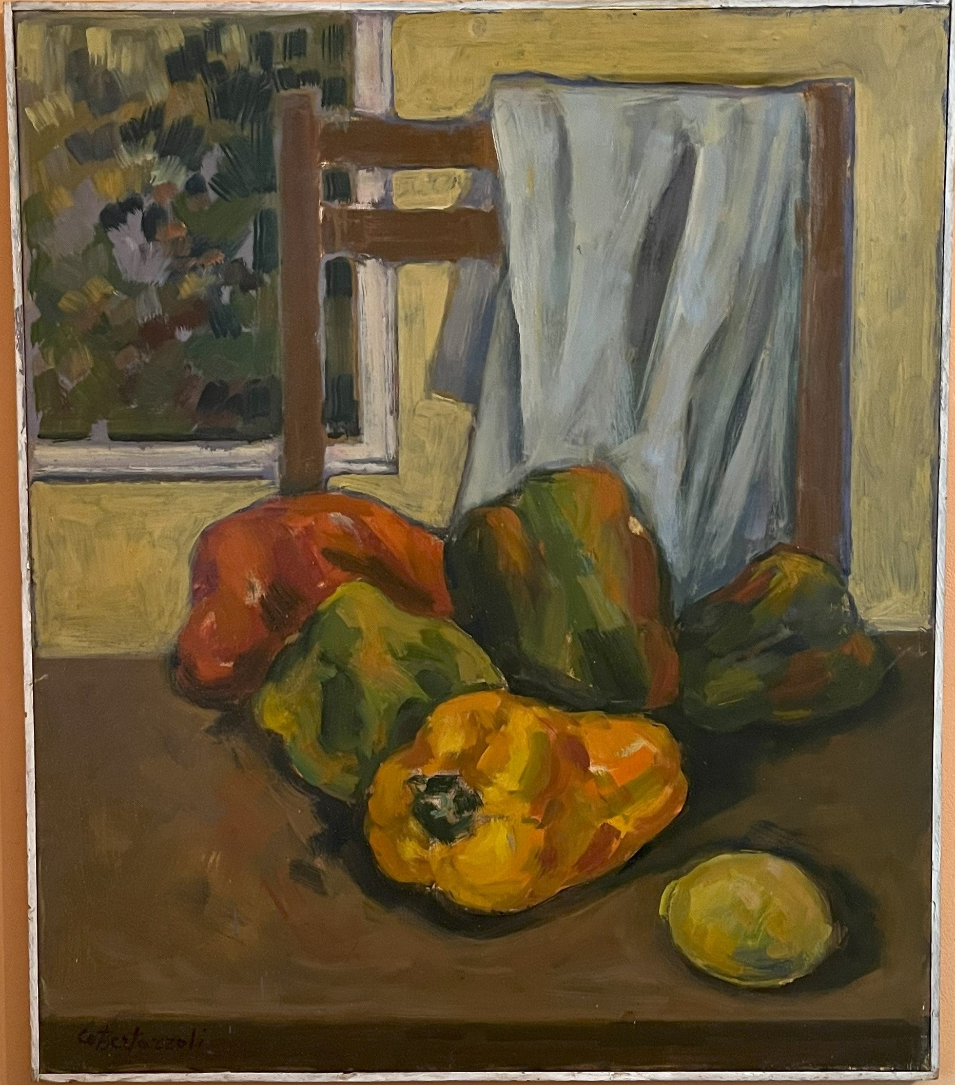 Bodegón de pimientos y limón