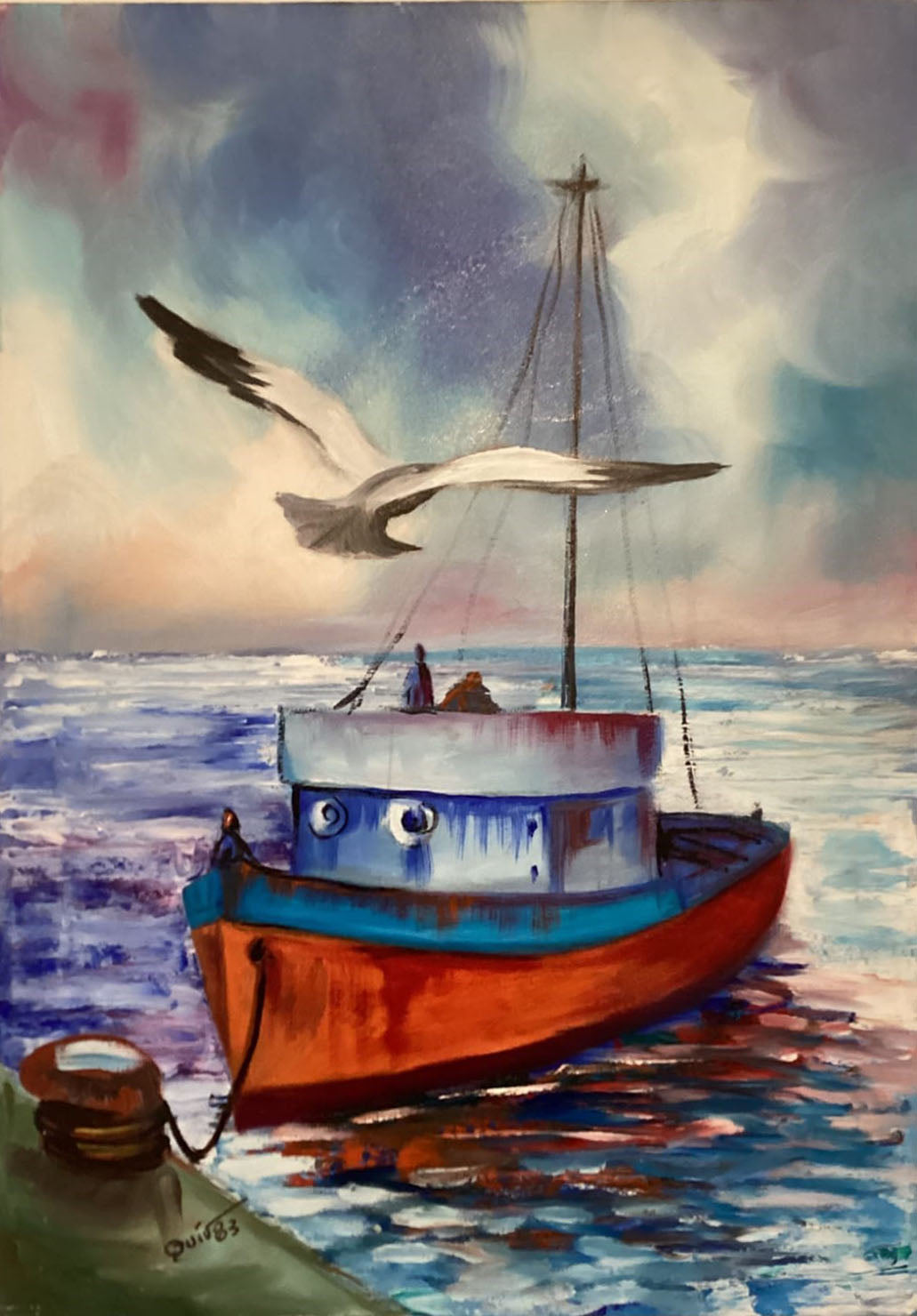 Vittorio Quintavalle - Boat at Sea