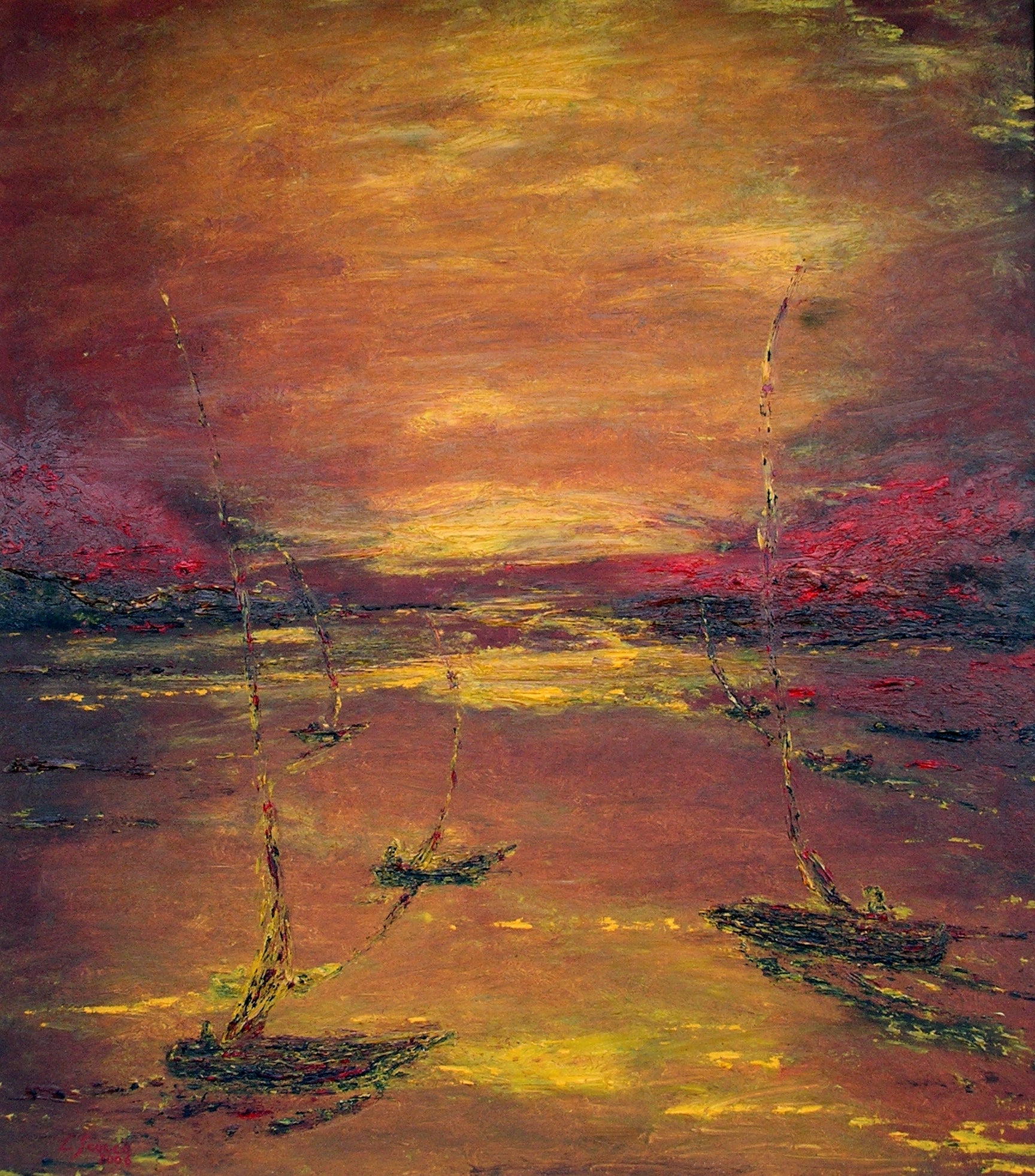 Liliana Scocco Cilla - Barcos al atardecer