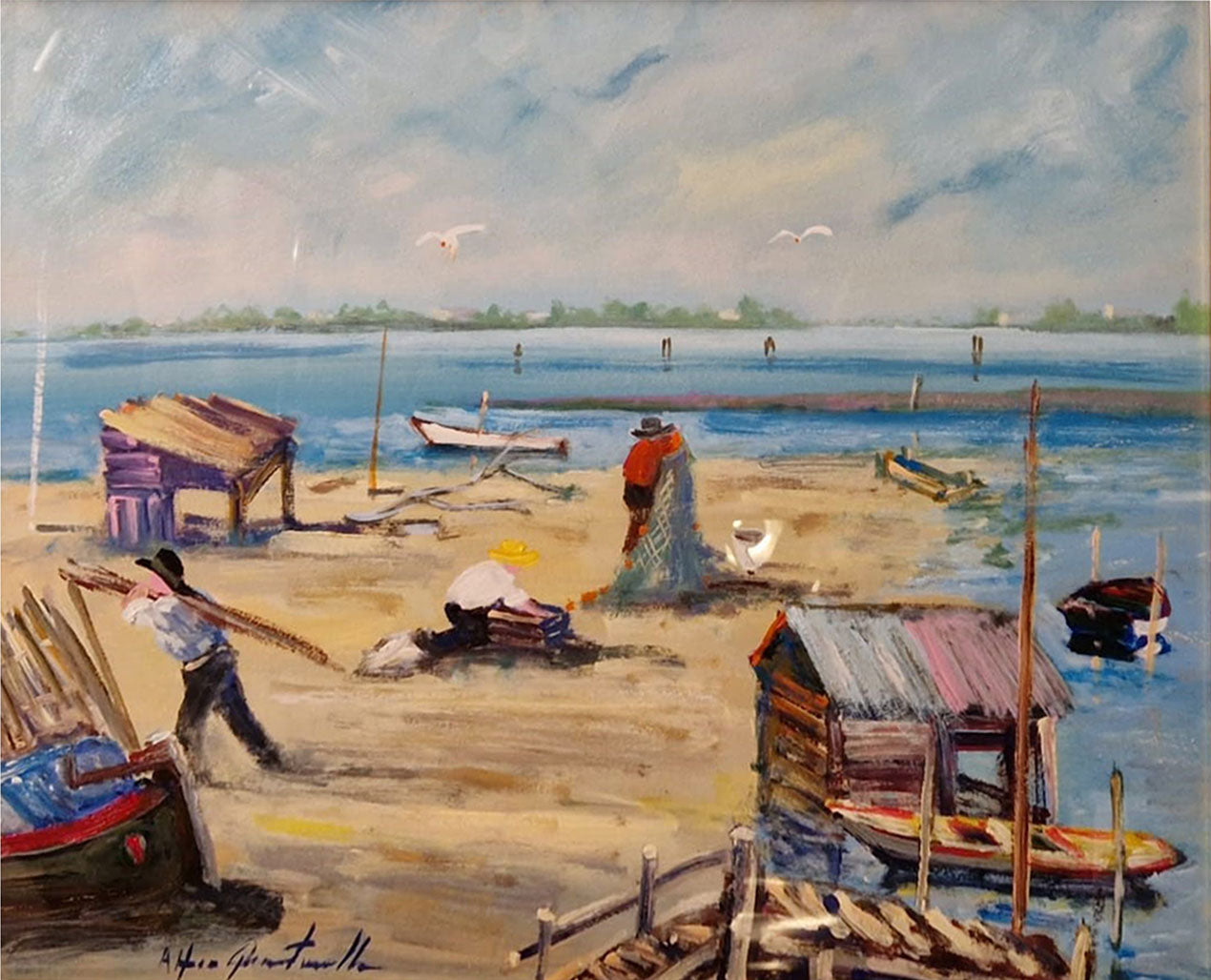 Alfio Quintavalle - Fishermen in Barena